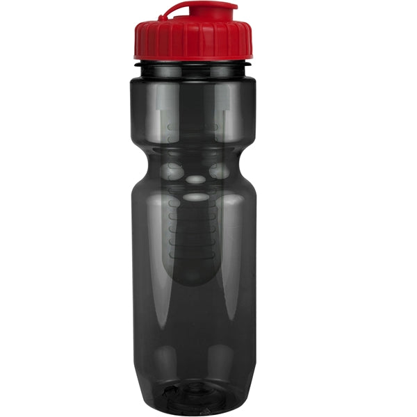 22 oz. Translucent Bike Bottle with Flip Top Lid & Infuser