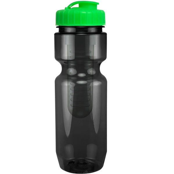 22 oz. Translucent Bike Bottle with Flip Top Lid & Infuser