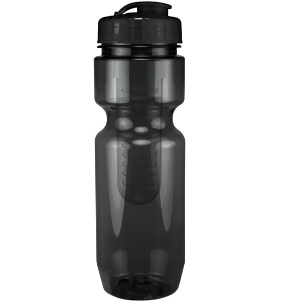22 oz. Translucent Bike Bottle with Flip Top Lid & Infuser