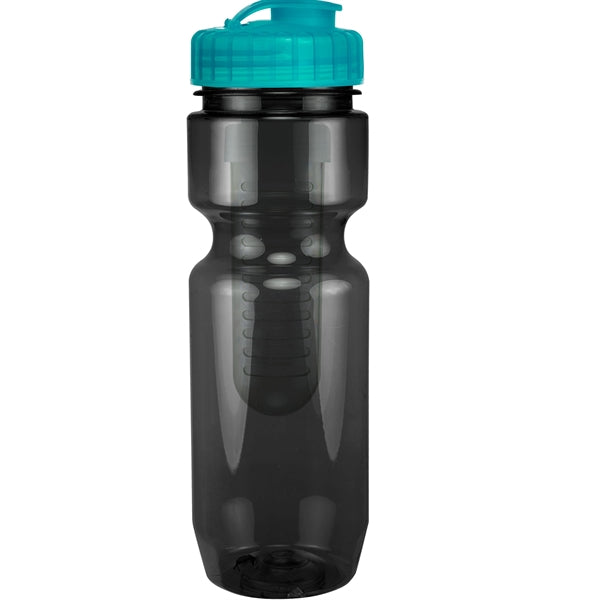 22 oz. Translucent Bike Bottle with Flip Top Lid & Infuser