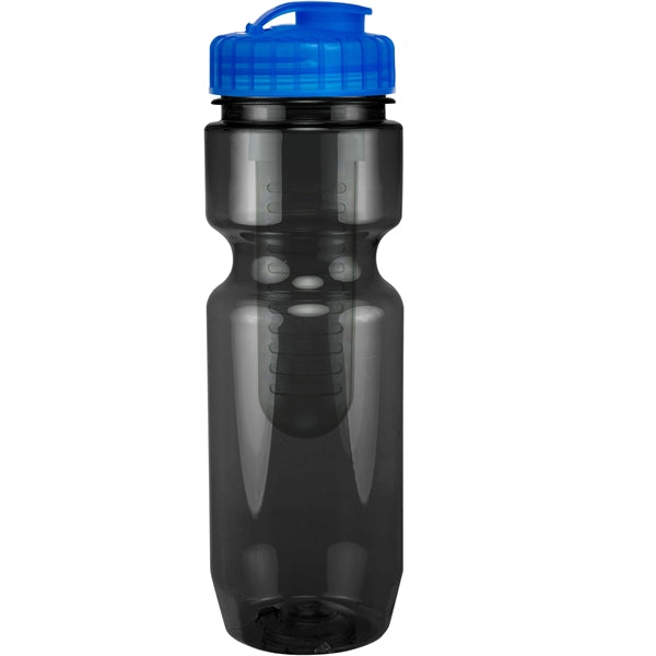 22 oz. Translucent Bike Bottle with Flip Top Lid & Infuser