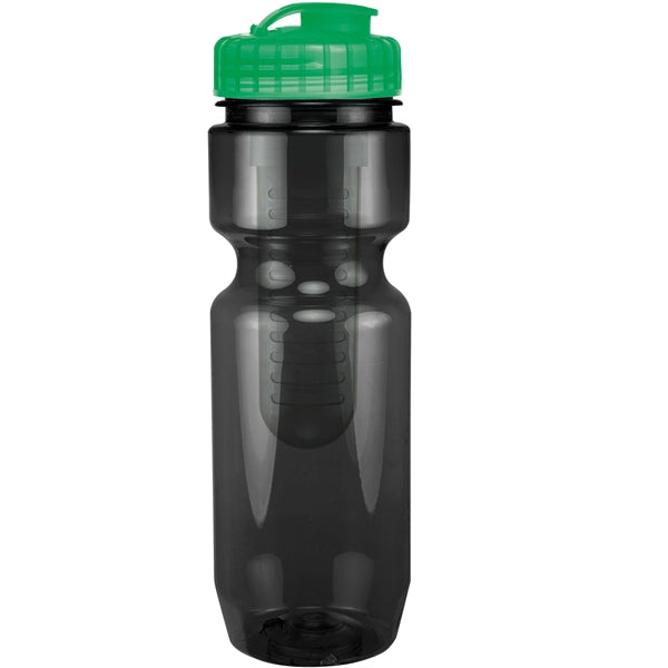 22 oz. Translucent Bike Bottle with Flip Top Lid & Infuser