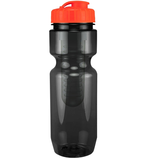 22 oz. Translucent Bike Bottle with Flip Top Lid & Infuser