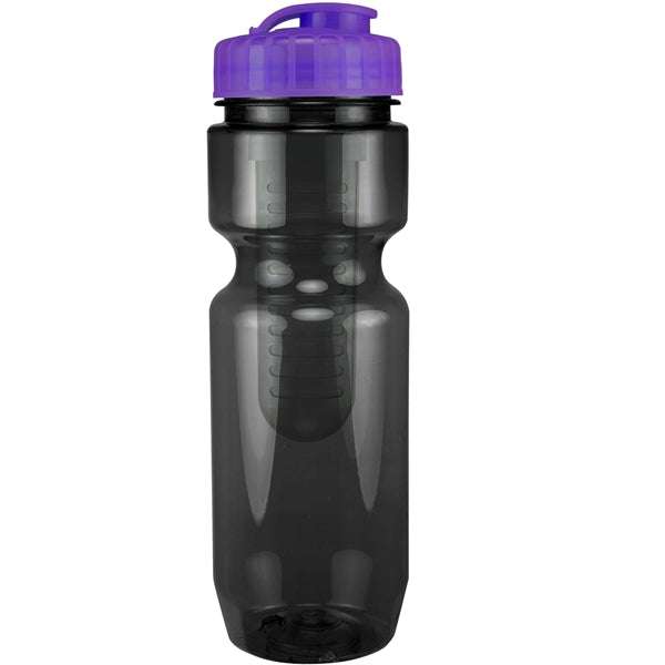 22 oz. Translucent Bike Bottle with Flip Top Lid & Infuser