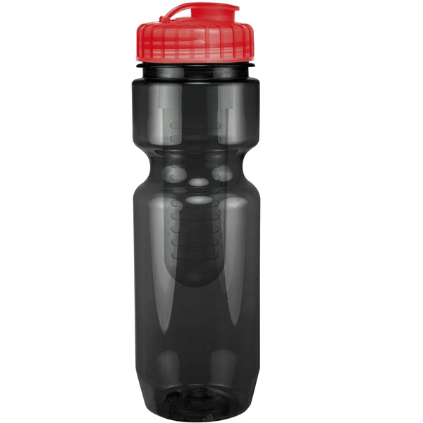 22 oz. Translucent Bike Bottle with Flip Top Lid & Infuser