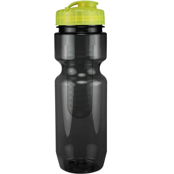 22 oz. Translucent Bike Bottle with Flip Top Lid & Infuser
