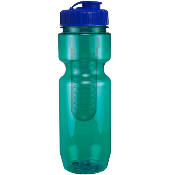 22 oz. Translucent Bike Bottle with Flip Top Lid & Infuser