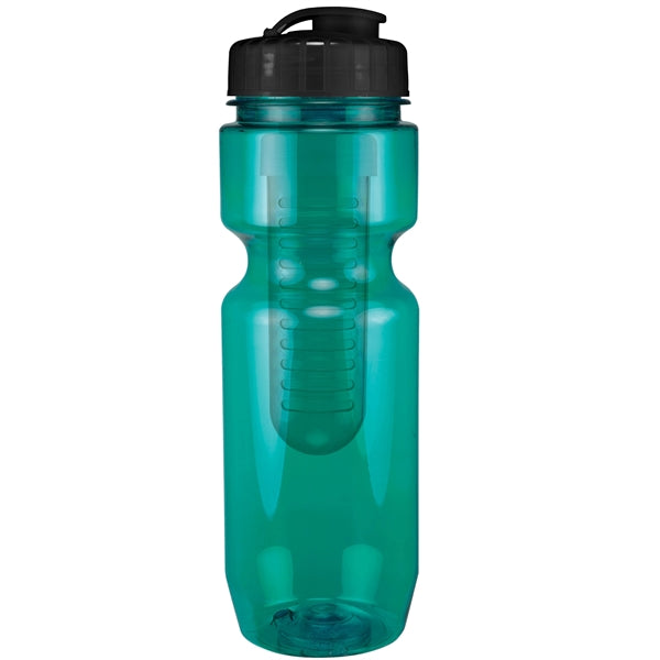 22 oz. Translucent Bike Bottle with Flip Top Lid & Infuser
