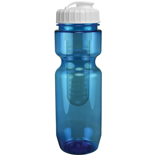 22 oz. Translucent Bike Bottle with Flip Top Lid & Infuser