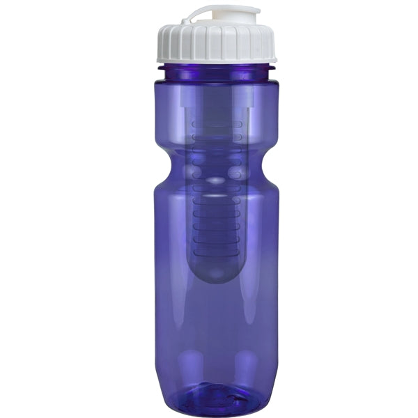 22 oz. Translucent Bike Bottle with Flip Top Lid & Infuser