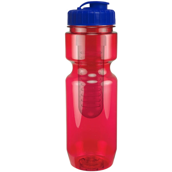 22 oz. Translucent Bike Bottle with Flip Top Lid & Infuser