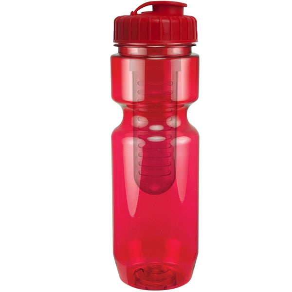 22 oz. Translucent Bike Bottle with Flip Top Lid & Infuser