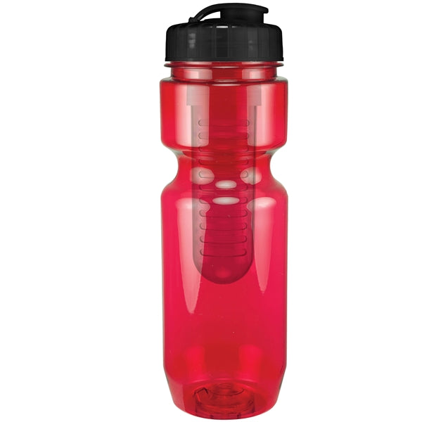 22 oz. Translucent Bike Bottle with Flip Top Lid & Infuser