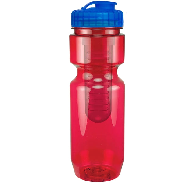 22 oz. Translucent Bike Bottle with Flip Top Lid & Infuser