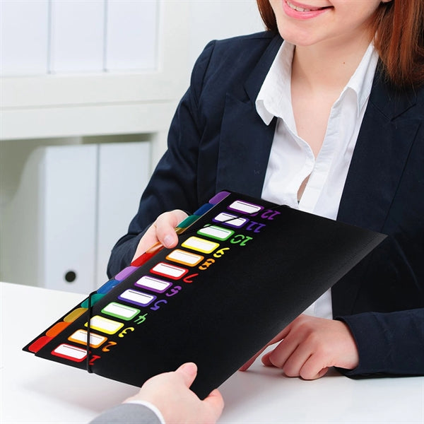 Multi 12 Pockets Rainbow File Folders