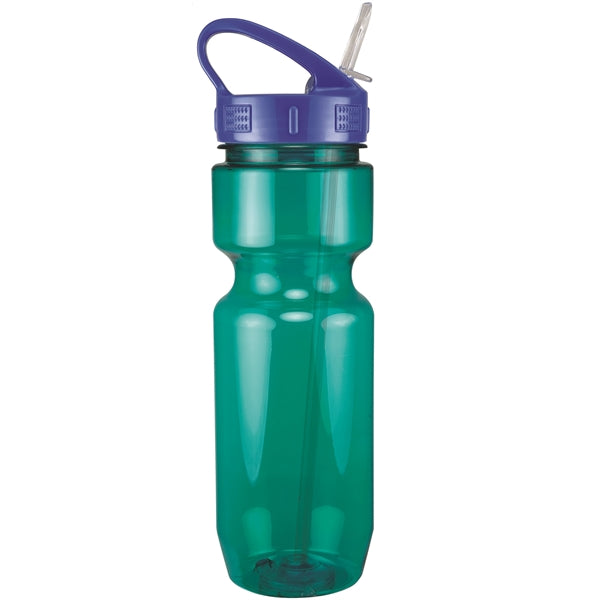 22 oz. Translucent Bike Bottle with Sport Sip Lid & Straw