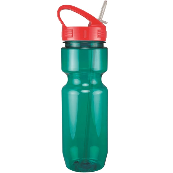 22 oz. Translucent Bike Bottle with Sport Sip Lid & Straw