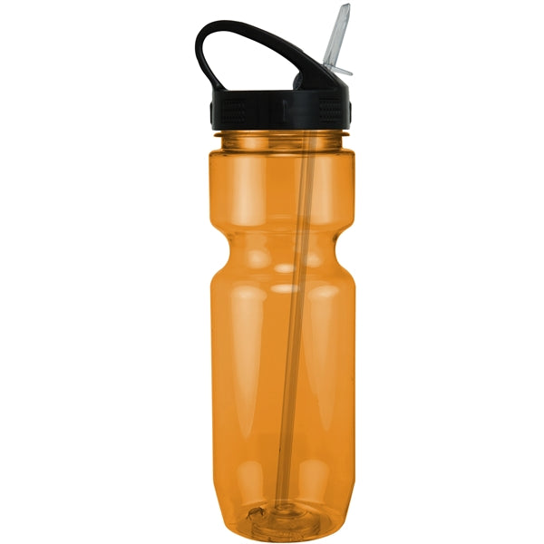 22 oz. Translucent Bike Bottle with Sport Sip Lid & Straw