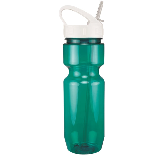 22 oz. Translucent Bike Bottle with Sport Sip Lid & Straw