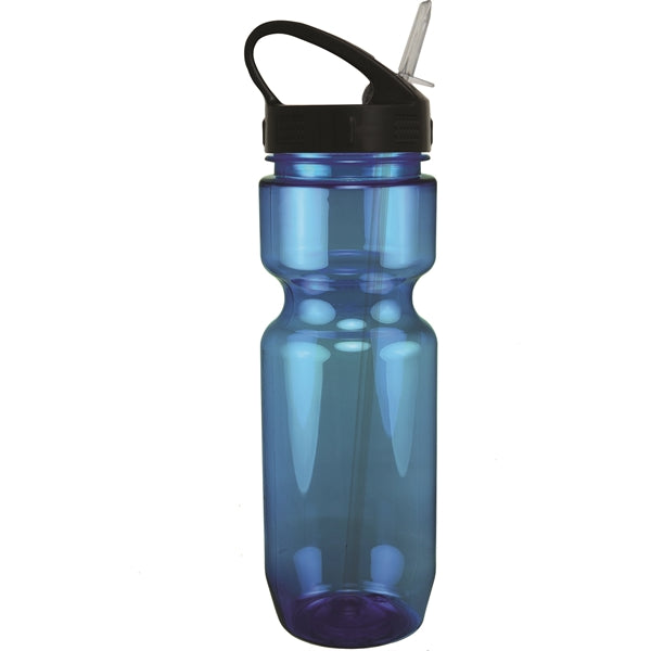 22 oz. Translucent Bike Bottle with Sport Sip Lid & Straw