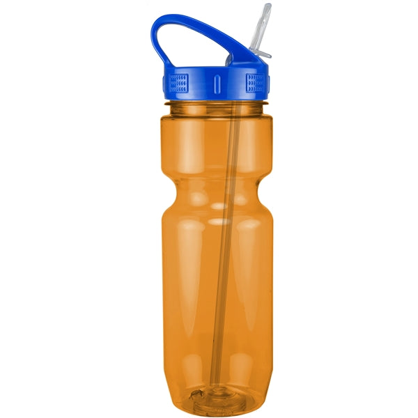 22 oz. Translucent Bike Bottle with Sport Sip Lid & Straw