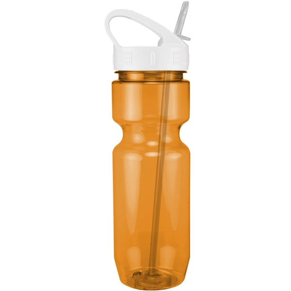 22 oz. Translucent Bike Bottle with Sport Sip Lid & Straw