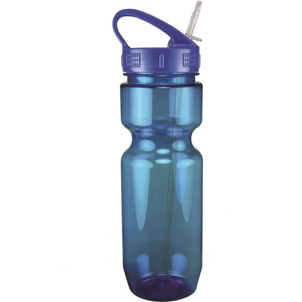 22 oz. Translucent Bike Bottle with Sport Sip Lid & Straw