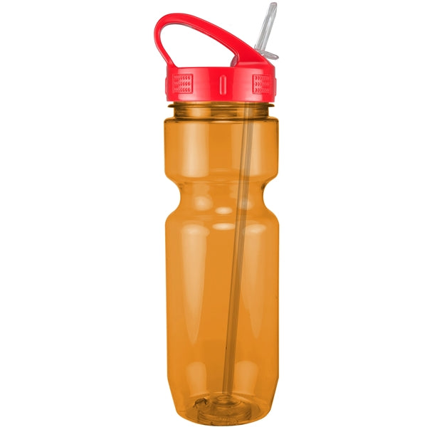22 oz. Translucent Bike Bottle with Sport Sip Lid & Straw