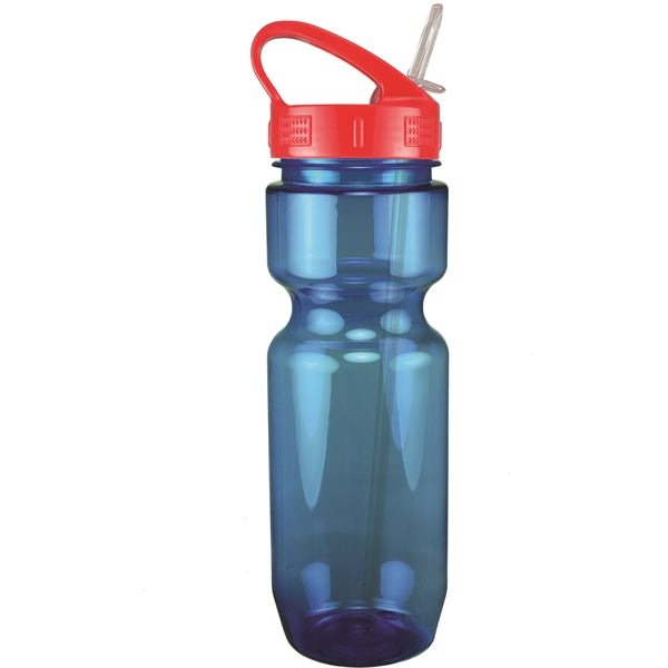 22 oz. Translucent Bike Bottle with Sport Sip Lid & Straw