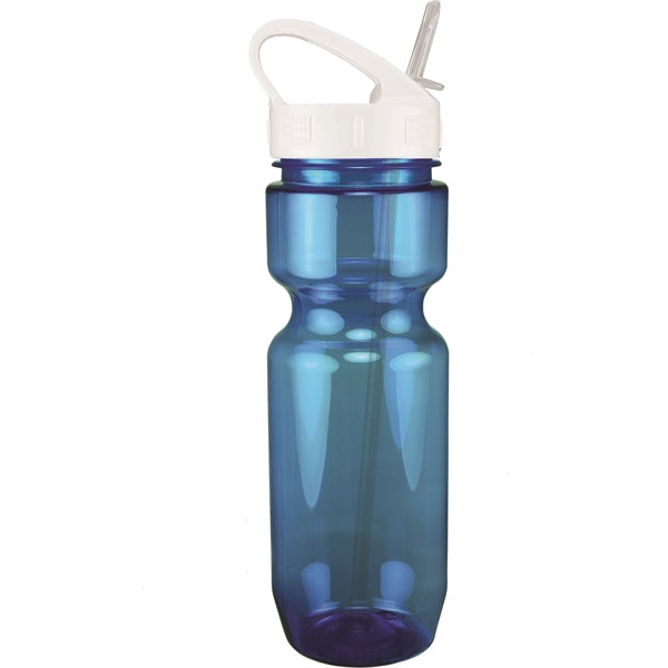 22 oz. Translucent Bike Bottle with Sport Sip Lid & Straw