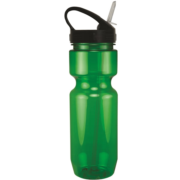 22 oz. Translucent Bike Bottle with Sport Sip Lid & Straw