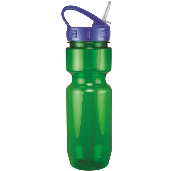 22 oz. Translucent Bike Bottle with Sport Sip Lid & Straw