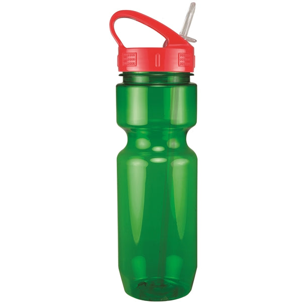 22 oz. Translucent Bike Bottle with Sport Sip Lid & Straw