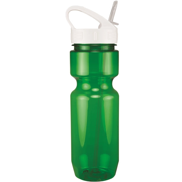 22 oz. Translucent Bike Bottle with Sport Sip Lid & Straw