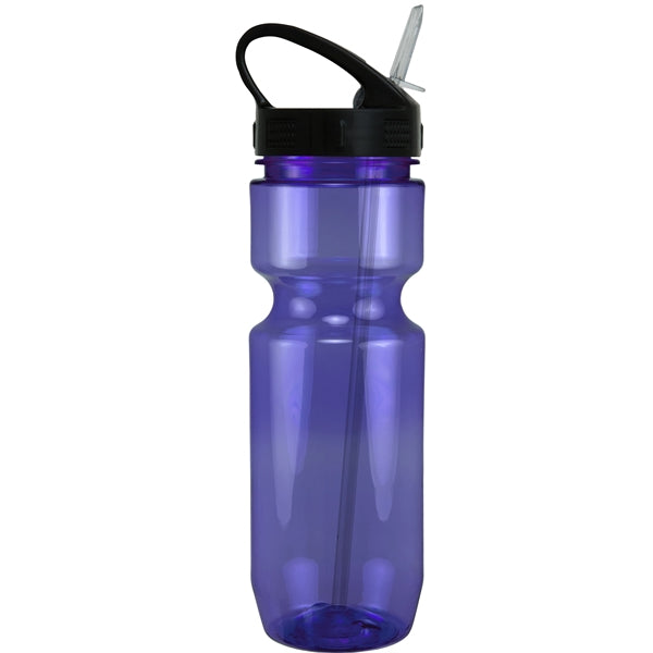 22 oz. Translucent Bike Bottle with Sport Sip Lid & Straw