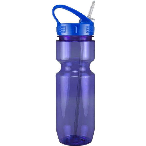 22 oz. Translucent Bike Bottle with Sport Sip Lid & Straw