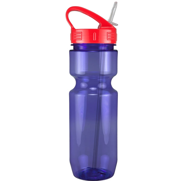 22 oz. Translucent Bike Bottle with Sport Sip Lid & Straw