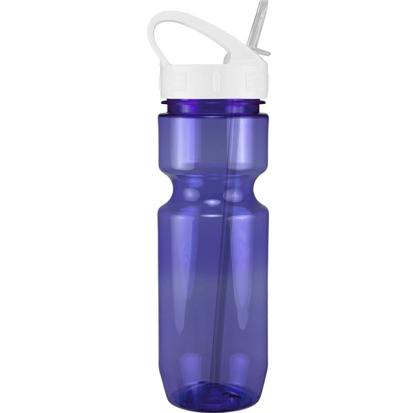 22 oz. Translucent Bike Bottle with Sport Sip Lid & Straw