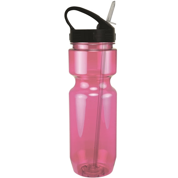 22 oz. Translucent Bike Bottle with Sport Sip Lid & Straw