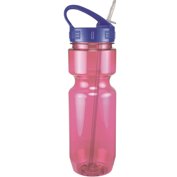 22 oz. Translucent Bike Bottle with Sport Sip Lid & Straw