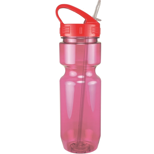 22 oz. Translucent Bike Bottle with Sport Sip Lid & Straw