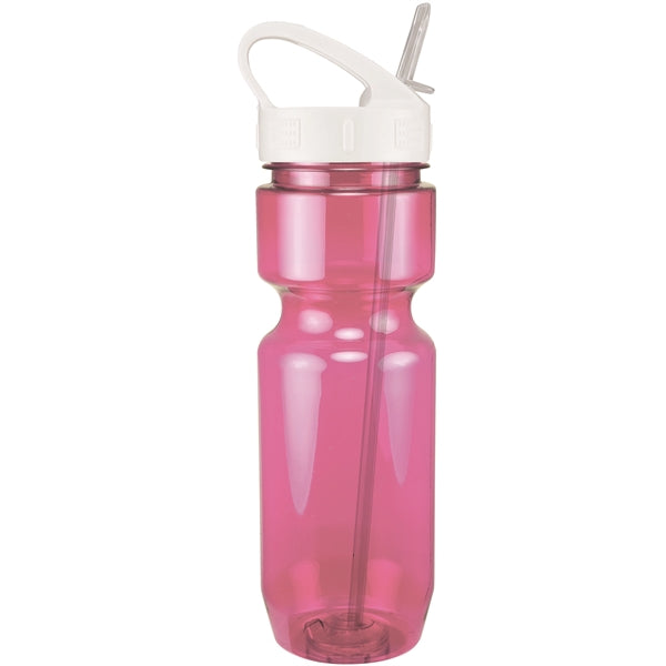 22 oz. Translucent Bike Bottle with Sport Sip Lid & Straw
