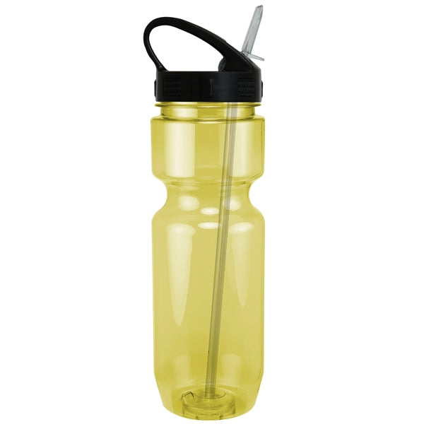 22 oz. Translucent Bike Bottle with Sport Sip Lid & Straw