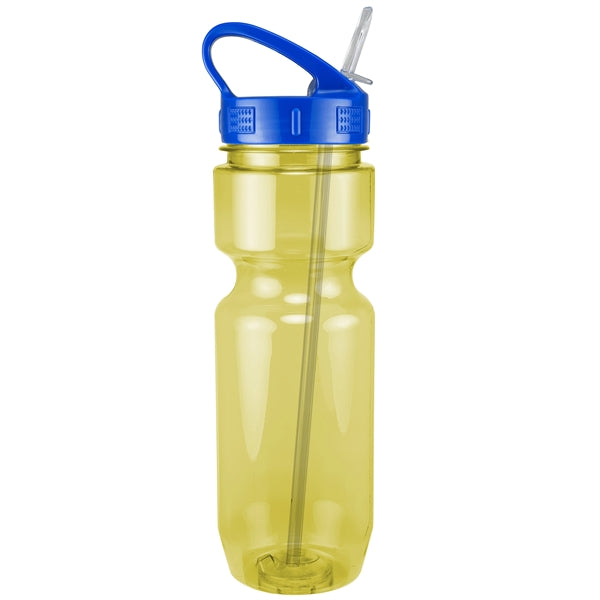 22 oz. Translucent Bike Bottle with Sport Sip Lid & Straw