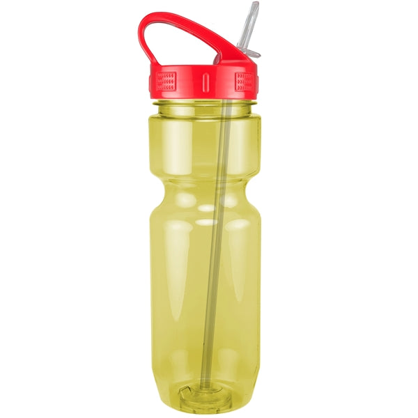 22 oz. Translucent Bike Bottle with Sport Sip Lid & Straw