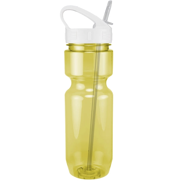 22 oz. Translucent Bike Bottle with Sport Sip Lid & Straw
