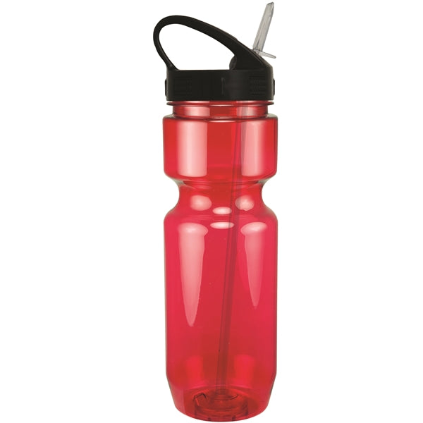 22 oz. Translucent Bike Bottle with Sport Sip Lid & Straw