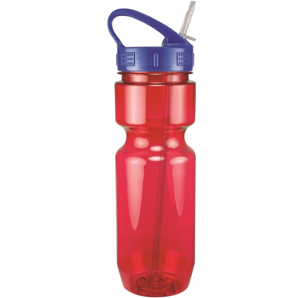 22 oz. Translucent Bike Bottle with Sport Sip Lid & Straw