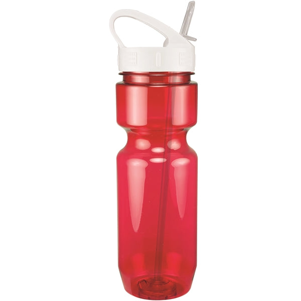 22 oz. Translucent Bike Bottle with Sport Sip Lid & Straw