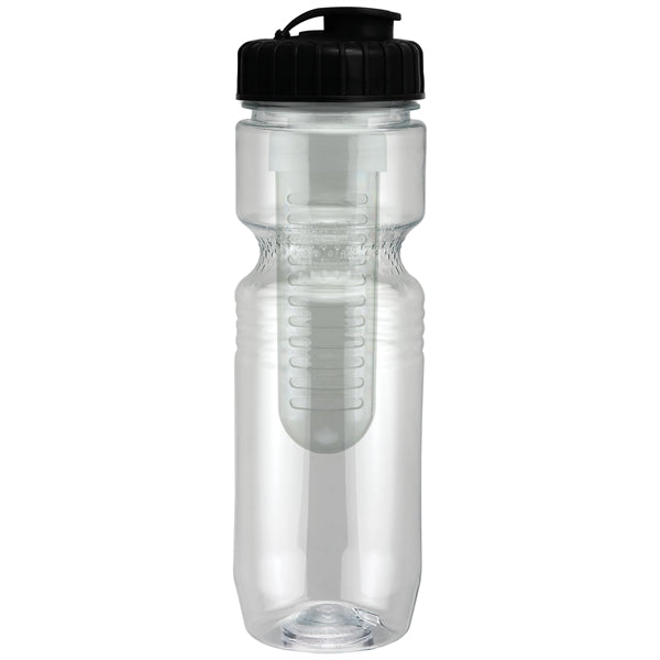 26 oz. Translucent Jogger Bottle with Flip Top Lid & Infuser